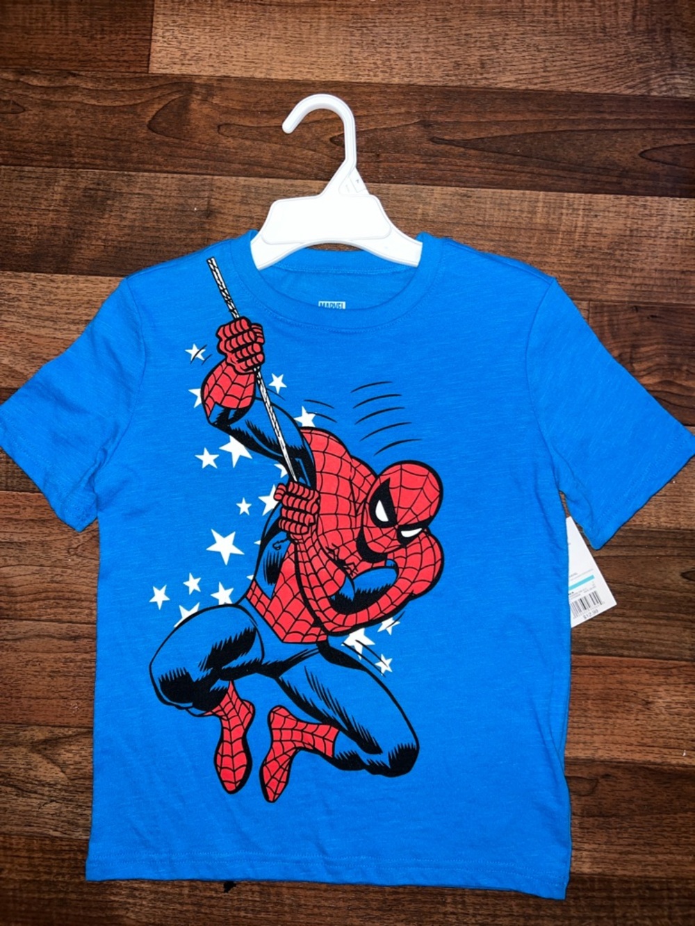marvel Spider-Man Blue Graphic Tee size 7 NWT